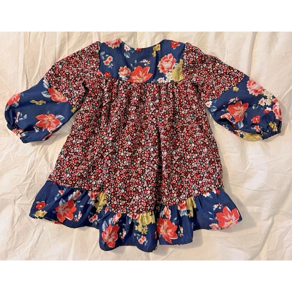 Bonnie Jean 6 mo Boho Floral Dress Spring Summer Casual Sundress